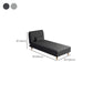 3-Position Scandinavian Chaise Lounge Couch Armless Chaise with Pillow