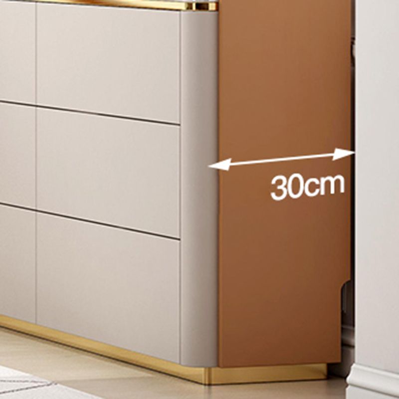 Director glamoroso de 11.7 pulgadas Cofras de almacenamiento de piedra con 6 cajones