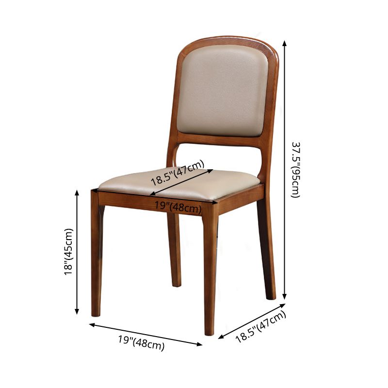 Modern Style Side Solid Dining Room Chair Leather Open Back Chair for Home Use Clearhalo ' kitchen&dining_furn' 'Dining Chairs' 'Dining Tables & Seating' 'dining_chair' 'furn' 'furn_dining_chair' 'Furniture' 'furniture_dining_chair' 'Kitchen & Dining Furniture' 'kitchen' 1200x1200_97c19448-e366-4e4e-b9c6-06df1f9d912c