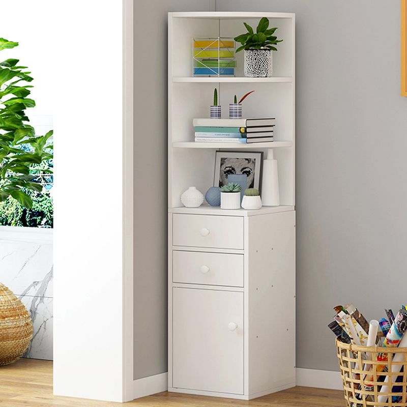 Contemporary White Water Resistant Cabinet with Drawers Corner Cabinet Clearhalo 'Cabinets & Chests' 'cabinets_chests' 'furn' 'furn_cabinets_chests' 'Furniture' 'Living Room Furniture' 1200x1200_97c2ba62-04d4-4e01-9e3c-2b3ba68dd3ce