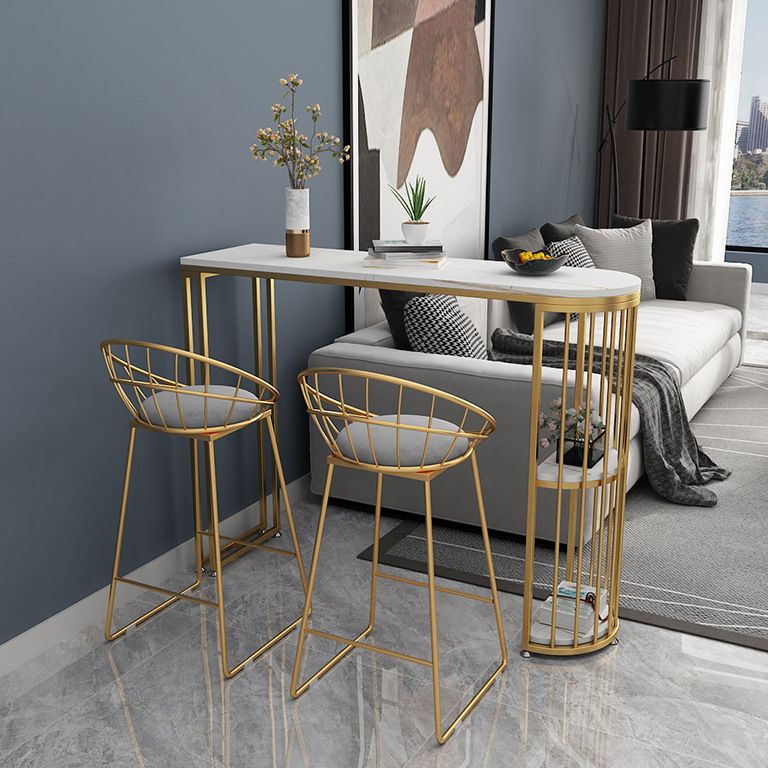 Nordic Glam Sintered Stone Table Dining Bar Counter Table for Kitchen Clearhalo 'Bar Furniture' 'Bar Tables' 'bar_tables' 'furn' 'furn_bar_tables' 'Furniture' 'furniture_bar_tables' 'Kitchen & Dining Furniture' 1200x1200_97c30287-baf2-4d5f-90d6-c966605017fd
