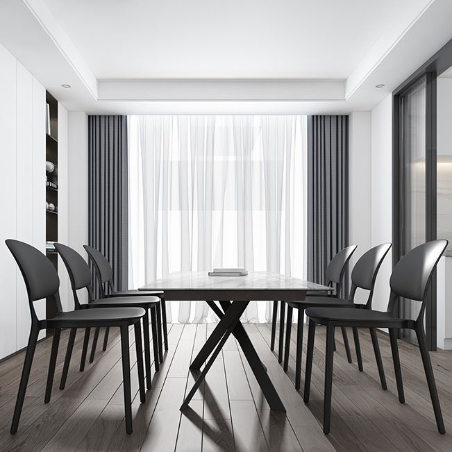 Contemporary Style Plastic Dining Chairs Open Back Dining Stackable Chair for Kitchen Clearhalo ' kitchen&dining_furn' 'Dining Chairs' 'Dining Tables & Seating' 'dining_chair' 'furn' 'furn_dining_chair' 'Furniture' 'furniture_dining_chair' 'Kitchen & Dining Furniture' 'kitchen' 1200x1200_97c35a18-3378-47d5-a351-4ab83663e538