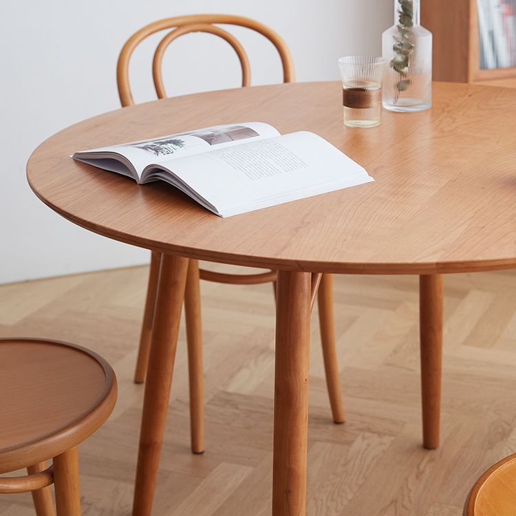 Solid Wood 4-foot Dinette Table Contemporary Dining Table Round for Home Clearhalo ' dining_table' 'Dining Tables & Seating' 'Dining Tables' 'furn' 'furn_dining_table' 'Furniture' 'furniture_dining_table' 'Kitchen & Dining Furniture' 'kitchen&dining_furn' 'kitchen' 'kitchen_dining_table' 1200x1200_97c50582-54eb-4c4b-90bc-c120ff33b708