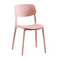 Plastic Contemporary Armless Chair Open Back Kitchen Room Chair