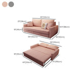 Square Arm Sofa Futon Foldable Pillow Included Cushion Back Sleeper Sofa Clearhalo 'furn' 'furn_futons' 'Furniture' 'Futons & Daybeds' 'Futons' 'Living Room Furniture' 1200x1200_97c7c1d3-776d-4df7-a21a-7bbdeaacf301