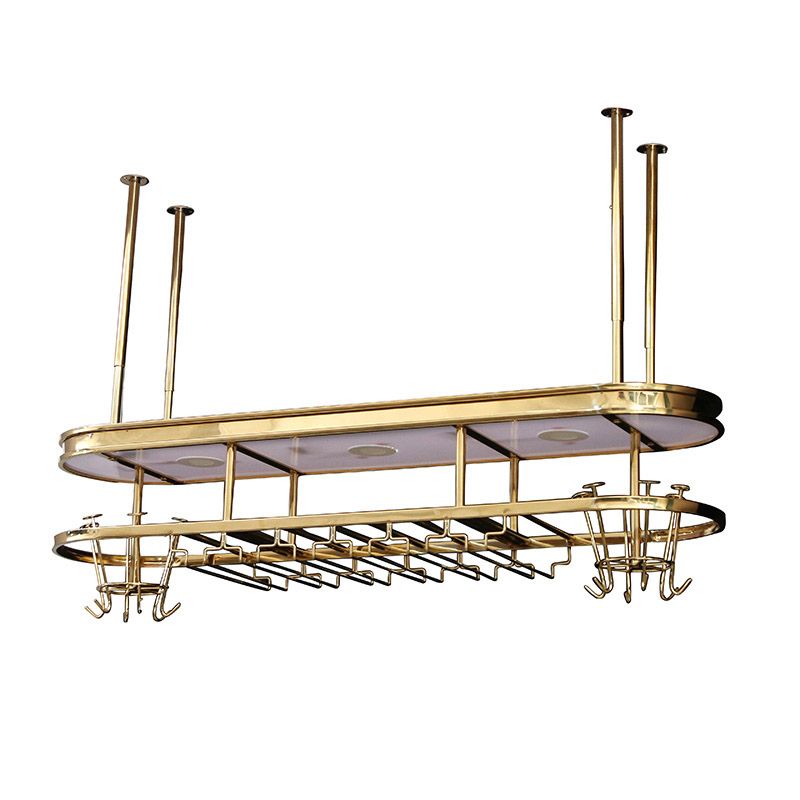 Stainless Steel Wine Holder Rack Modern Style Hanging Wine Rack Holder Clearhalo 'furn' 'furn_wine_racks' 'Furniture' 'Kitchen & Dining Furniture' 'Wine Racks' 'wine_racks' 1200x1200_97c7e03d-2499-4574-9bf6-659cf47019ca