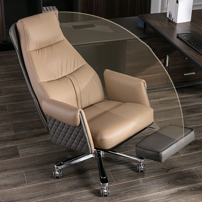Modern Office Chair Armless Leather No Distressing Ergonomic Desk Chair with Wheels Clearhalo 'furn' 'furn_office_chair' 'Furniture' 'Office Chairs' 'Office Furniture' 'office_chair' 1200x1200_97c7fe29-3a84-41dd-81d4-d539a437eb95