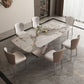 Modern Dining Set 1/2/5/7 Pcs Sintered Stone Dining Table with Chairs Clearhalo 'Dining Room Sets' 'Dining Tables & Seating' 'dining_room_set' 'furn' 'furn_dining_room_set' 'Furniture' 'Kitchen & Dining Furniture' 1200x1200_97cb8e10-3a69-45d9-abfc-326e8a524d00
