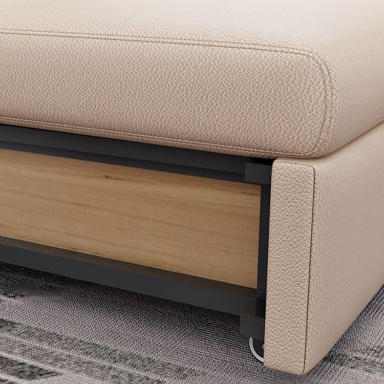 Cushion Back Sofa Futon Square Arms Convertible Sofa with Storage Clearhalo 'furn' 'furn_futons' 'Furniture' 'Futons & Daybeds' 'Futons' 'Living Room Furniture' 1200x1200_97cc138c-d91b-4b78-96bd-9d5372b5b712