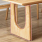 Mesa de comedor con base natural rectangular moderna de madera maciza de pino mesa de cocina para comedor