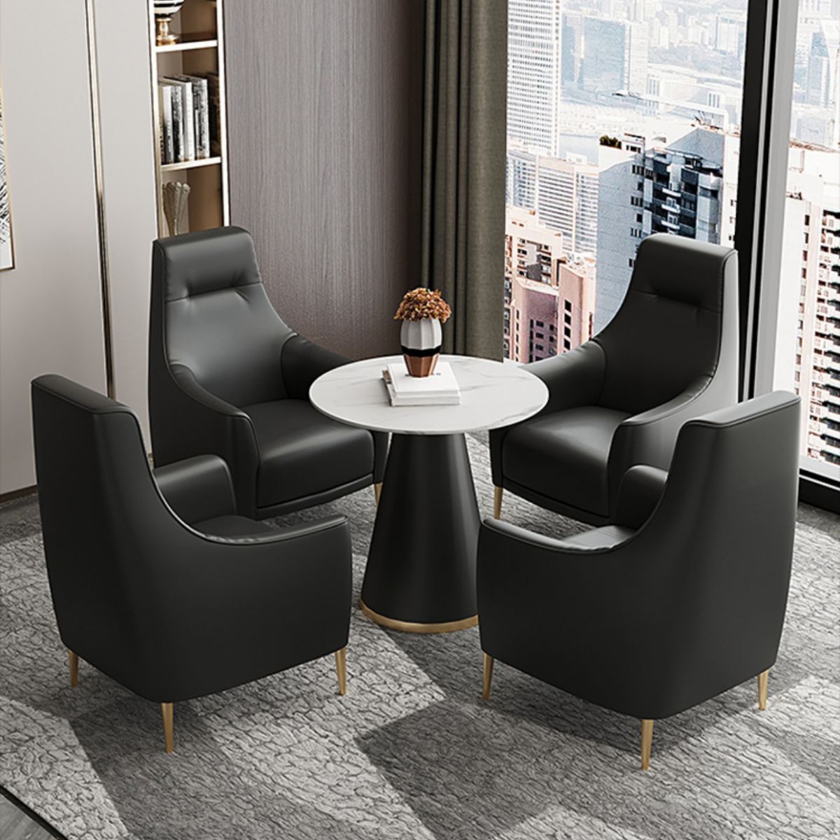 Sedia a sdraio posteriore fisso sedia laterale resistente all'acqua con gambe con tono d'oro