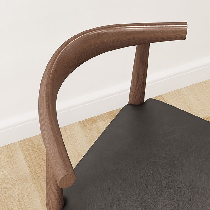 Modern Armless Backrest Chair with Rubber Wood Legs for Dining Room Clearhalo 'Dining Chairs' 'Dining Tables & Seating' 'dining_chair' 'furn' 'furn_dining_chair' 'Furniture' 'Kitchen & Dining Furniture' 1200x1200_97cf3f58-f094-436e-942a-08d7a9e58221