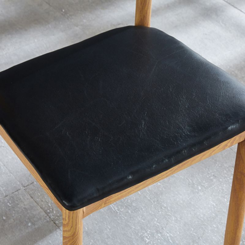 Contemporary Style Metal Kitchen Chairs Set Open Back Side PU Leather Chair Clearhalo ' kitchen&dining_furn' 'Dining Chairs' 'Dining Tables & Seating' 'dining_chair' 'furn' 'furn_dining_chair' 'Furniture' 'furniture_dining_chair' 'Kitchen & Dining Furniture' 'kitchen' 1200x1200_97cf589e-d1a2-4164-aae4-8611f59ff7e1