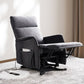 Chaise inclinable à relocation de raccourci à gris en velours avec aide à la lifting