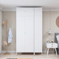 Metallic Finish Cabinet with Legs Contemporary Metal Wardrobe for Home Clearhalo 'Armoires & Wardrobes' 'armoires_wardrobes' 'Bedroom Furniture' 'furn' 'furn_armoires_wardrobes' 'Furniture' 1200x1200_97d071c6-409e-4776-adb3-ae34ea518296