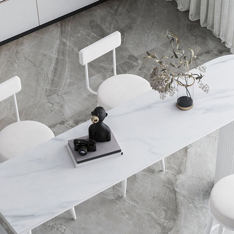 Industrial Stone Pub Dining Set 1/5 Pieces Counter Table with Upholstered Stools Clearhalo 'Bar Furniture' 'furn' 'furn_home_bar_bar_sets' 'Furniture' 'Home Bars & Bar Sets' 'home_bar_bar_sets' 'Kitchen & Dining Furniture' 1200x1200_97d17efe-63ef-4c61-ab09-994de8a3ea1c