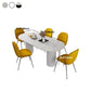 Oval Sintered Stone Dining Table Modern White-black Furniture with Double Pedestal Base Clearhalo 'Dining Tables & Seating' 'Dining Tables' 'dining_table' 'furn' 'furn_dining_table' 'Furniture' 'Kitchen & Dining Furniture' 1200x1200_97d5ef58-1985-4e43-8ff5-bf9207c73243