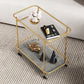 Contemporary Rectangular Side Table with Shelf, Glass Top Corner Table