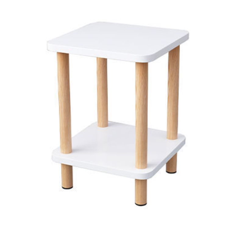 20.87 "Tall Wood Side Accent Tafel Geometrische plank Opgenomen eindtafel