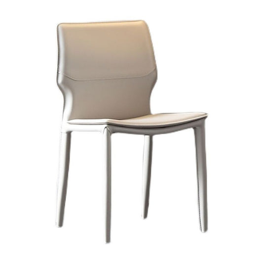 Modern Armless Chair Metal Frame Guest Chair for Dining Room