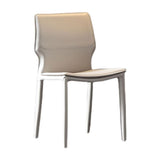 Modern Armless Chair Metal Frame Guest Chair for Dining Room