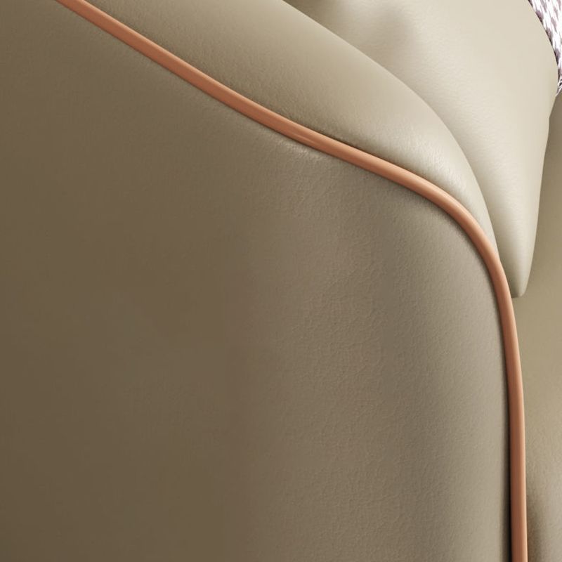 25,59 "d x 25,59" h divano in pelle finto smoking braccio retro