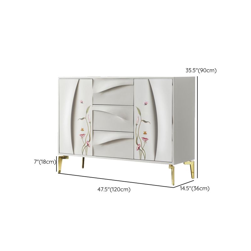 Server da pranzo in legno ingegnerizzato per porte in stile glam per cucina