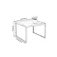 Table basse Frame/Frame Table basse rectangulaire moderne en MDF 18''H