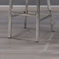 Industrial Style Counter Stool Silver Metal Bar Stool for Living Room
