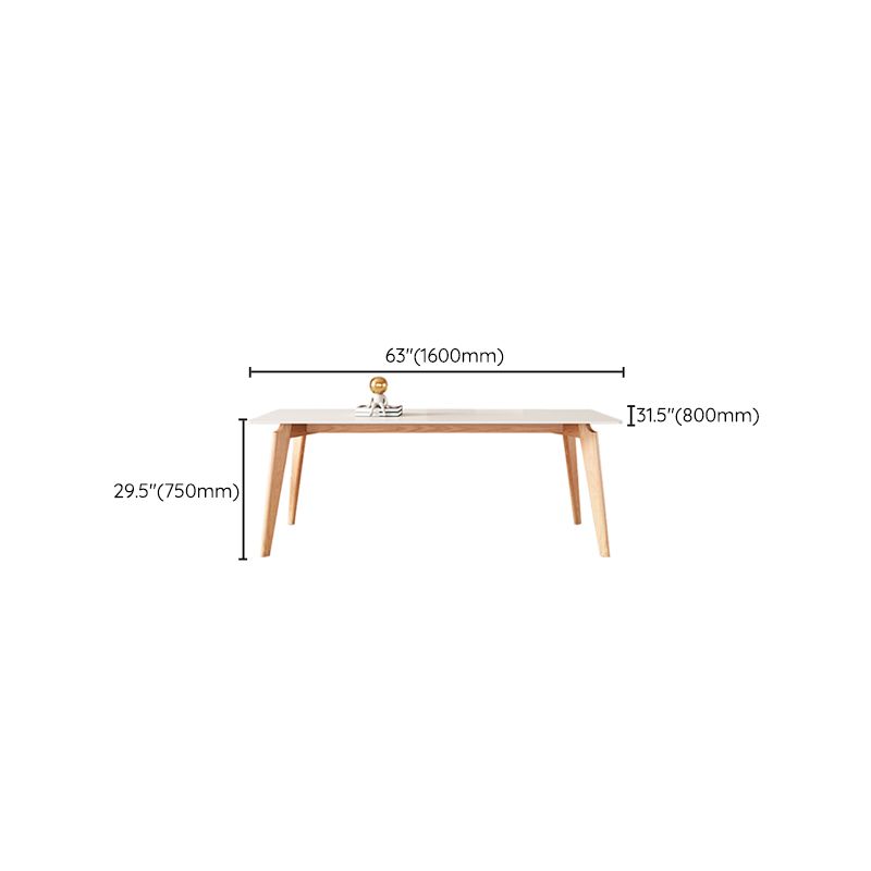 Sintered Stone Dining Table Wooden Base Dinner Table for Dining Room Clearhalo 'Dining Tables & Seating' 'Dining Tables' 'dining_table' 'furn' 'furn_dining_table' 'Furniture' 'Kitchen & Dining Furniture' 1200x1200_97e383d3-b8d7-4667-a0e0-26f659c069f9