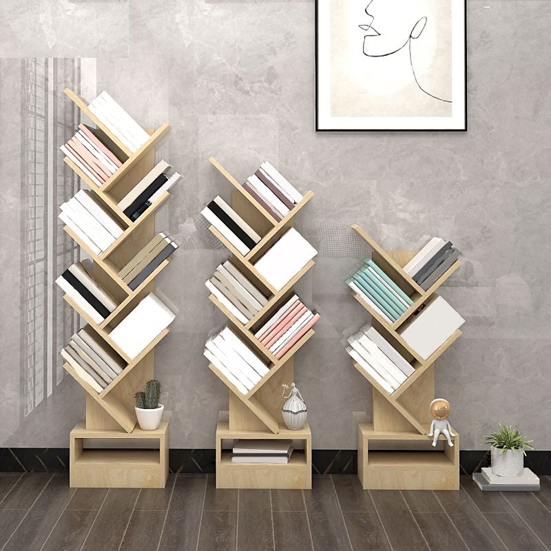 Scandinavische boekenplank Standaard Engineered Wood Gesloten Back -boekenkast