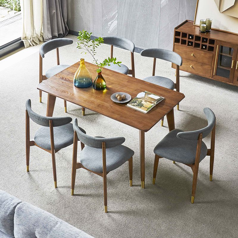 Traditional Luxury Dining Table Rectangle Solid Wood Dining Table with 4 Legs for Home Clearhalo ' dining_table' 'Dining Tables & Seating' 'Dining Tables' 'furn' 'furn_dining_table' 'Furniture' 'furniture_dining_table' 'Kitchen & Dining Furniture' 'kitchen&dining_furn' 'kitchen' 'kitchen_dining_table' 1200x1200_97e3e6c1-90ab-4ffe-af9a-266aa007734e