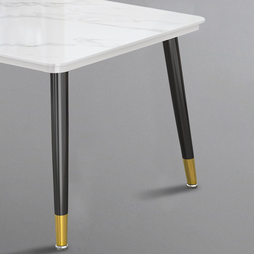 Glam Standard Rectangle Shape Table Sintered Stone Kitchen Dining Table with 4 Legs Base Clearhalo ' dining_table' 'Dining Tables & Seating' 'Dining Tables' 'furn' 'furn_dining_table' 'Furniture' 'furniture_dining_table' 'Kitchen & Dining Furniture' 'kitchen&dining_furn' 'kitchen' 'kitchen_dining_table' 1200x1200_97e4c21b-5592-43ae-ba69-2b8f0f5da32f