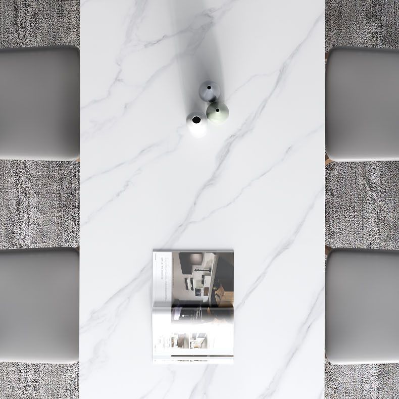 Witte rechthoek eettafel ingesteld 1/4/5 stuks houten dinette ingesteld voor thuis