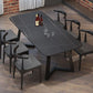 Industrial Rectangle Dining Table Sintered Stone Table with Double Pedestal Clearhalo ' dining_table' 'Dining Tables & Seating' 'Dining Tables' 'furn' 'furn_dining_table' 'Furniture' 'furniture_dining_table' 'Kitchen & Dining Furniture' 'kitchen&dining_furn' 'kitchen' 'kitchen_dining_table' 1200x1200_97e65414-bd7b-45b0-a894-5530d0b5a3c0