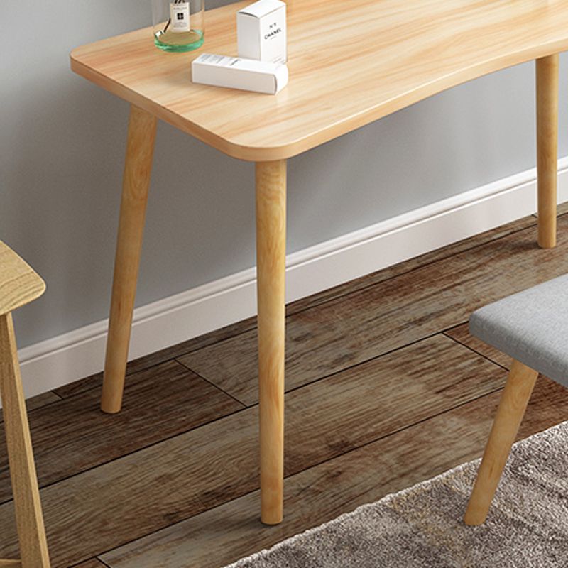 Modern Wood Make-up Vanity Mirrored Dressing Table Stool Set