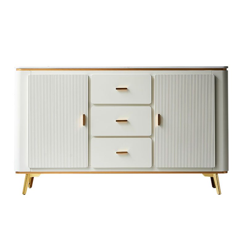 Scalapazione moderna a scaffalatura regolabile a buffet sideboard sala da pranzo credenza ingegnerizzato in legno ingegnerizzato