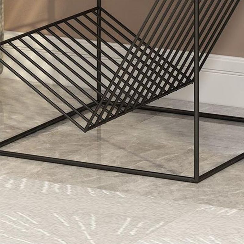 19.6" Tall Square Side Table Frame Ironcraft End Table with Magazine Holder Clearhalo 'Coffee & Accent Tables' 'End & Side Tables' 'end_side_tables' 'furn' 'furn_end_side_tables' 'Furniture' 'Living Room Furniture' 1200x1200_97e7876f-8084-46c2-80f8-6f74ceb8404e
