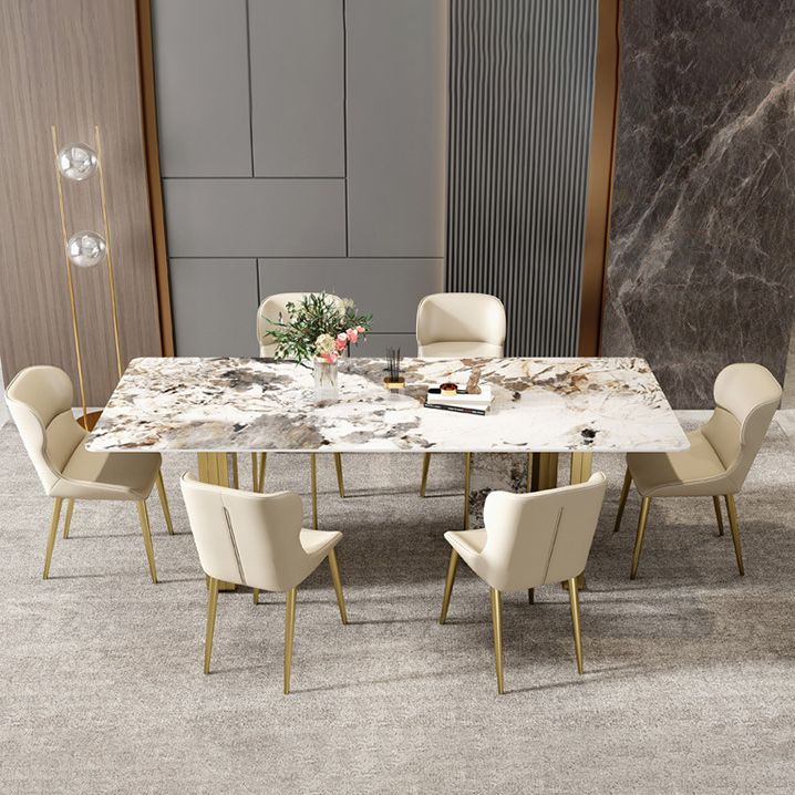 Contemporary Dining Set Stone 1/4/7 Pieces Dining Furniture for Home Clearhalo 'Dining Room Sets' 'Dining Tables & Seating' 'dining_room_set' 'furn' 'furn_dining_room_set' 'Furniture' 'Kitchen & Dining Furniture' 1200x1200_97e78d9e-6970-4966-b079-44de1a28eaa3