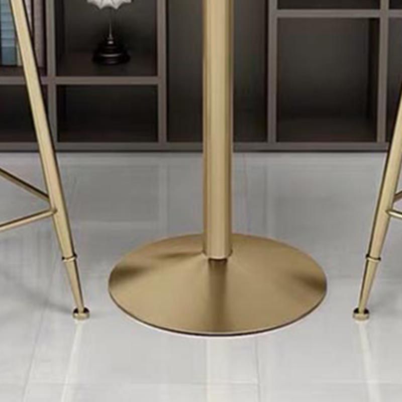 Glam Bartafelset 1/3/5-delig Ronde stenen aanrechttafel met hoge krukken voor eetkamer