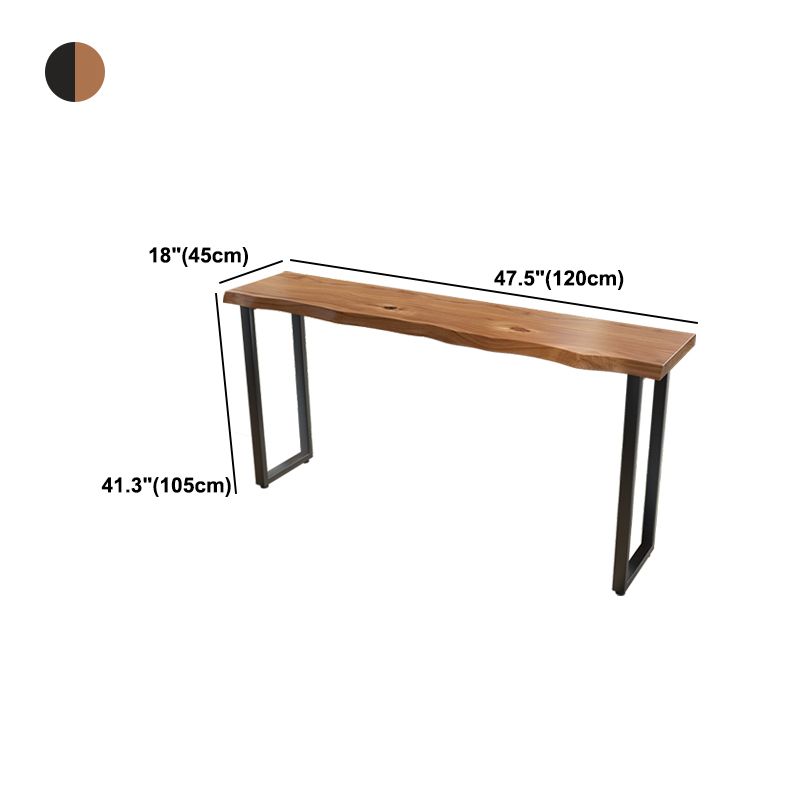 Brown Modern Style Specialty Table Solid Wood and Iron Bar Table for Restaurant Clearhalo 'Bar Furniture' 'Bar Tables' 'bar_tables' 'furn' 'furn_bar_tables' 'Furniture' 'furniture_bar_tables' 'Kitchen & Dining Furniture' 1200x1200_97ebfe6b-6a53-4263-8ff9-6e635b0563c7