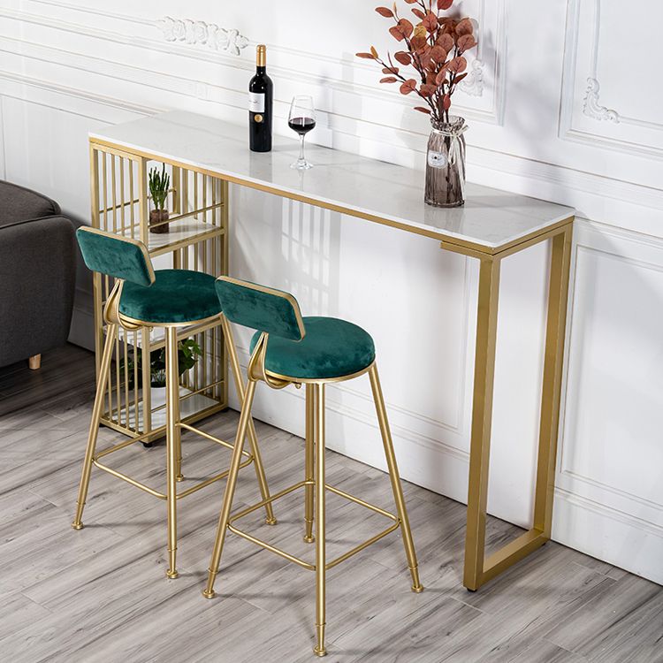 Modern 1/3 Pieces Bar Table Set Rectangle Stone Counter Table with High Stools for Cafe Clearhalo 'Bar Furniture' 'furn' 'furn_home_bar_bar_sets' 'Furniture' 'Home Bars & Bar Sets' 'home_bar_bar_sets' 'Kitchen & Dining Furniture' 1200x1200_97ed671e-eb80-4570-b043-60460ab8a15a