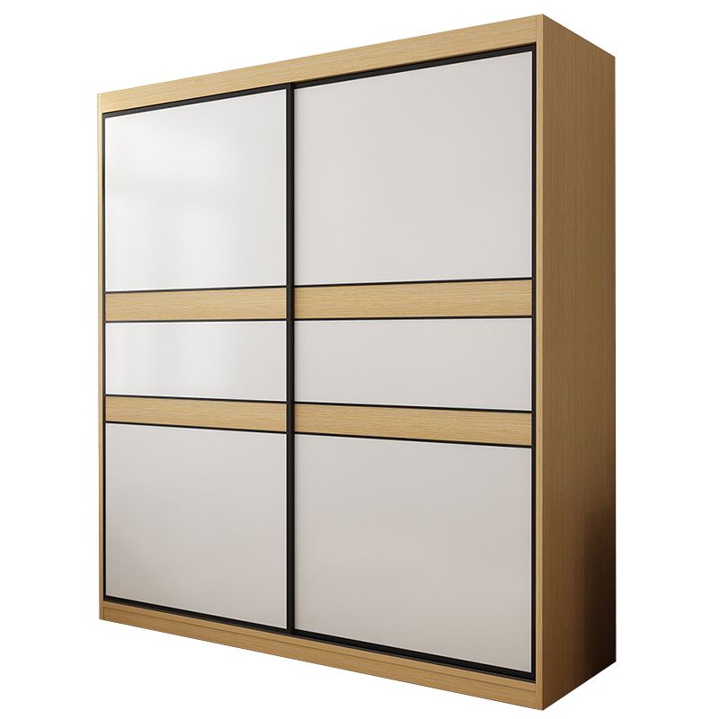 Wooden Wardrobe Armoire with Drawer Modern Wardrobe Closet - 63"L x 23.6"W x 82.9"H Clearhalo 'Armoires & Wardrobes' 'armoires_wardrobes' 'Bedroom Furniture' 'furn' 'furn_armoires_wardrobes' 'Furniture' 1200x1200_97ee74e6-a7e0-4cd0-8135-c5a80ab291ec
