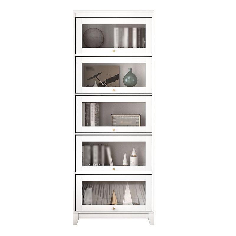 Manufactured Wood Standard Bookcase White Contemporary Bookcase with Glass Doors Clearhalo 'Bookcases' 'furn' 'furn_bookcases' 'Furniture' 'furniture_bookcases' 'Office Furniture' 1200x1200_97f146d0-7951-48c4-a579-694272326253