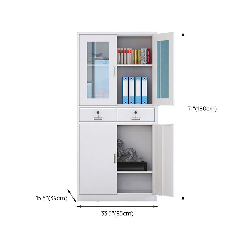 Glass File Cabinet Contemporary Storage Shelves Locking File Cabinet Clearhalo 'Filing Cabinets' 'filling_cabinets' 'furn' 'furn_filling_cabinets' 'Furniture' 'Office Furniture' 1200x1200_97f18ad3-fcc3-405c-8c96-b139841facda