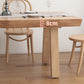 Mesa de comedor rectangular de 4 patas, mesa de madera de estilo moderno para cocina