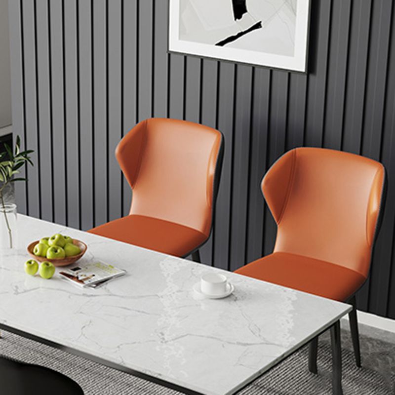 Sedie da cucina contemporanea sedie a bracciola laterale con zampe metalliche