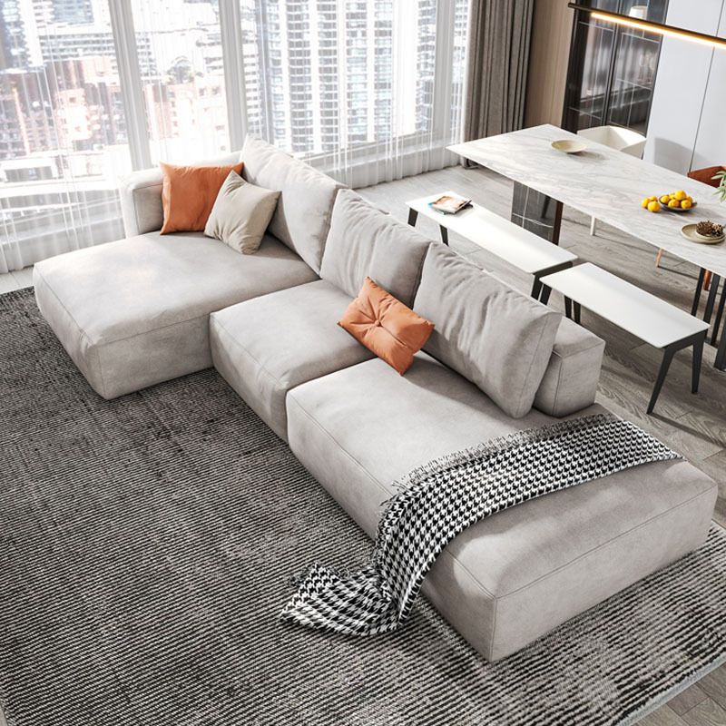 Nordic Pillows Living Room Faux Leather Stationary Square Arm Sofa Chaise Clearhalo 'furn' 'furn_sectionals' 'Furniture' 'Living Room Furniture' 'Sectionals' 1200x1200_97f436ad-5685-4c2c-8af7-b022501d46b1