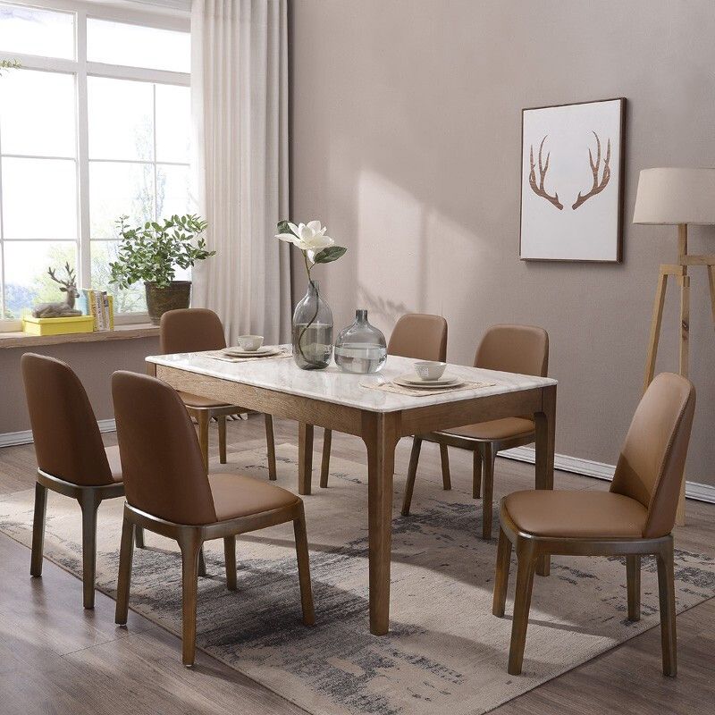 Industrial Leather Home Side Chair Matte Finish Parsons Dining Chair Clearhalo ' kitchen&dining_furn' 'Dining Chairs' 'Dining Tables & Seating' 'dining_chair' 'furn' 'furn_dining_chair' 'Furniture' 'furniture_dining_chair' 'Kitchen & Dining Furniture' 'kitchen' 1200x1200_97f445e4-7065-4461-8366-c1fff1b65582