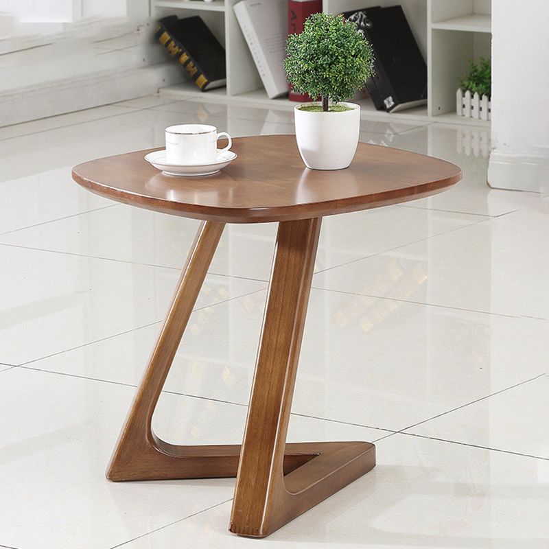 19.69" Tall Scandinavian Style Coffee Cocktail Table Wooden Round Coffee Table